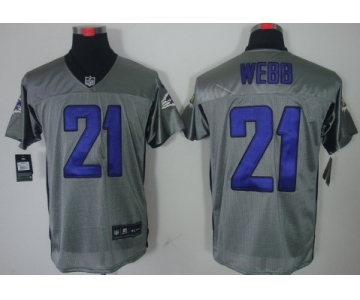 Nike Baltimore Ravens #21 Lardarius Webb Gray Shadow Elite Jersey