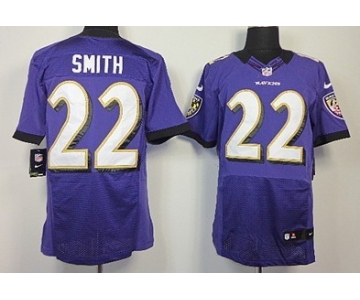 Nike Baltimore Ravens #22 Jimmy Smith Purple Elite Jersey