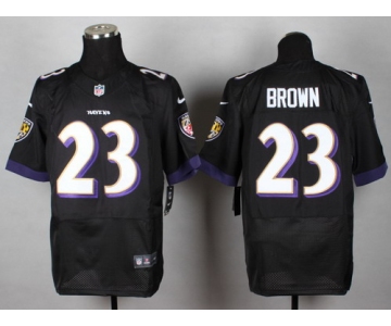 Nike Baltimore Ravens #23 Chykie Brown 2013 Black Elite Jersey