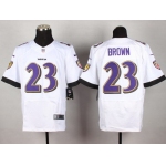 Nike Baltimore Ravens #23 Chykie Brown 2013 White Elite Jersey