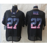 Nike Baltimore Ravens #27 Ray Rice 2014 USA Flag Fashion Black Elite Jersey