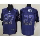 Nike Baltimore Ravens #27 Ray Rice Drift Fashion Purple Elite Jersey