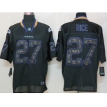 Nike Baltimore Ravens #27 Ray Rice Lights Out Black Ornamented Elite Jersey