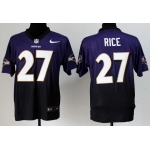 Nike Baltimore Ravens #27 Ray Rice Purple/Black Fadeaway Elite Jersey