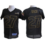 Nike Baltimore Ravens #27 Ray Rice Super Bowl XLVII Champions Black Elite Jersey