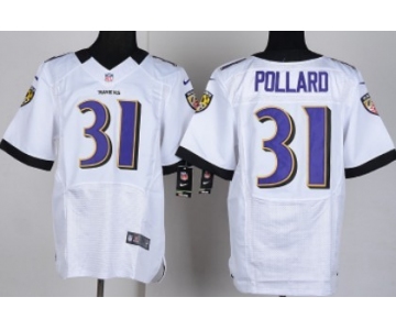 Nike Baltimore Ravens #31 Bernard Pollard White Elite Jersey