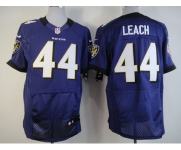 Nike Baltimore Ravens #44 Vonta Leach Purple Elite Jersey