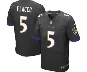 Nike Baltimore Ravens #5 Joe Flacco 2013 Black Elite Jersey