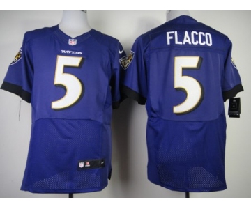 Nike Baltimore Ravens #5 Joe Flacco 2013 Purple Elite Jersey