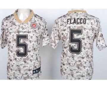 Nike Baltimore Ravens #5 Joe Flacco 2013 USMC Camo Elite Jersey