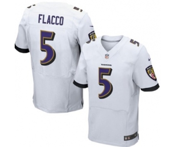 Nike Baltimore Ravens #5 Joe Flacco 2013 White Elite Jersey