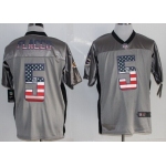 Nike Baltimore Ravens #5 Joe Flacco 2014 USA Flag Fashion Gray Elite Jersey