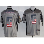 Nike Baltimore Ravens #5 Joe Flacco 2014 USA Flag Fashion Gray Elite Jersey