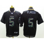 Nike Baltimore Ravens #5 Joe Flacco Black With Camo Elite Jersey