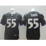 Nike Baltimore Ravens #55 Terrell Suggs 2013 Black Elite Jersey