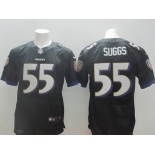 Nike Baltimore Ravens #55 Terrell Suggs 2013 Black Elite Jersey