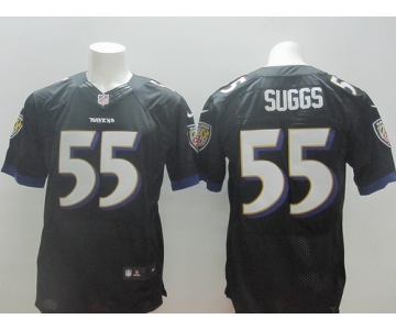 Nike Baltimore Ravens #55 Terrell Suggs 2013 Black Elite Jersey