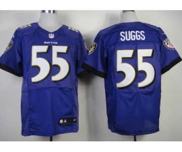 Nike Baltimore Ravens #55 Terrell Suggs 2013 Purple Elite Jersey