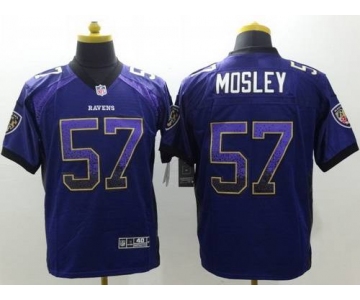 Nike Baltimore Ravens #57 C.J. Mosley Drift Fashion Purple Elite Jersey