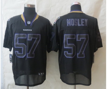 Nike Baltimore Ravens #57 C.J. Mosley Lights Out Black Elite Jersey