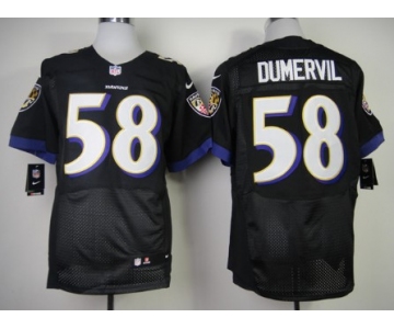 Nike Baltimore Ravens #58 Elvis Dumervil 2013 Black Elite Jersey