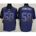 Nike Baltimore Ravens #58 Elvis Dumervil Drift Fashion Purple Elite Jersey