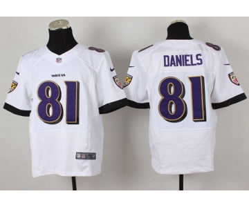 Nike Baltimore Ravens #81 Owen Daniels 2013 White Elite Jersey