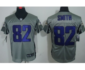 Nike Baltimore Ravens #82 Torrey Smith Gray Shadow Elite Jersey