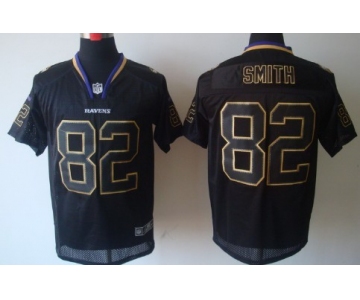 Nike Baltimore Ravens #82 Torrey Smith Lights Out Black Elite Jersey