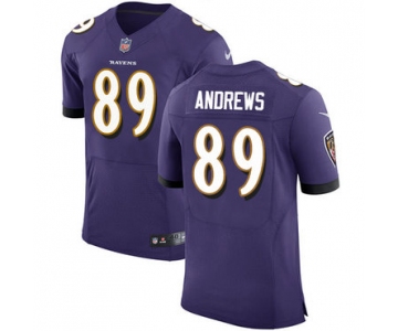 Nike Baltimore Ravens #89 Mark Andrews Purple Team Color Men's Stitched NFL Vapor Untouchable Elite Jersey