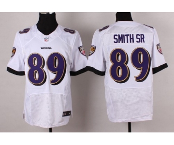 Nike Baltimore Ravens #89 Steve Smith Sr 2013 White Elite Jersey