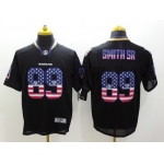 Nike Baltimore Ravens #89 Steve Smith Sr 2014 USA Flag Fashion Black Elite Jersey