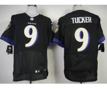 Nike Baltimore Ravens #9 Justin Tucker 2013 Black Elite Jersey