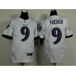 Nike Baltimore Ravens #9 Justin Tucker 2013 White Elite Jersey