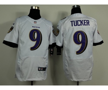 Nike Baltimore Ravens #9 Justin Tucker 2013 White Elite Jersey