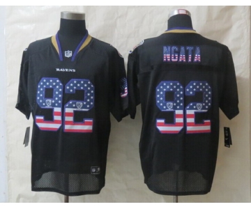 Nike Baltimore Ravens #92 Haloti Ngata 2014 USA Flag Fashion Black Elite Jersey