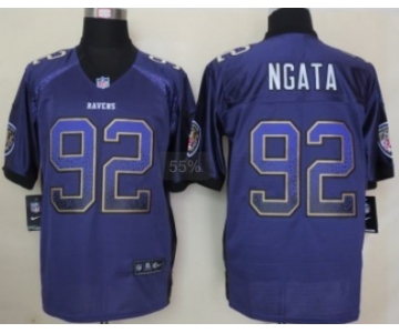 Nike Baltimore Ravens #92 Haloti Ngata Drift Fashion Purple Elite Jersey