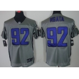 Nike Baltimore Ravens #92 Haloti Ngata Gray Shadow Elite Jersey