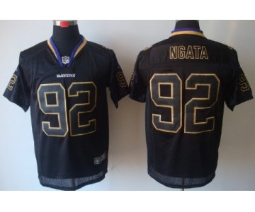 Nike Baltimore Ravens #92 Haloti Ngata Lights Out Black Elite Jersey