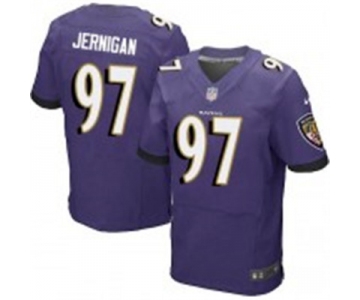 Nike Baltimore Ravens #97 Timmy Jernigan Purple Elite Jersey