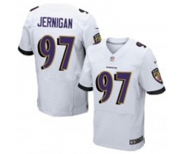 Nike Baltimore Ravens #97 Timmy Jernigan White Elite Jersey