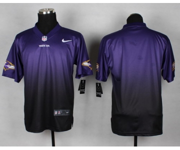 Nike Baltimore Ravens Blank Purple/Black Fadeaway Elite Jersey