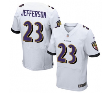 Nike Ravens #23 Tony Jefferson White Men's Stitched NFL New Elite Jersey