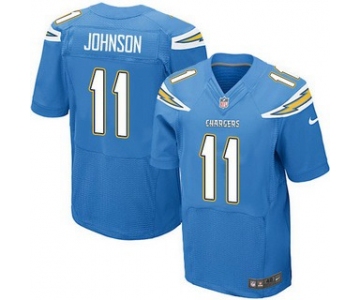 Men's San Diego Chargers #11 Stevie Johnson Light Blue Alternate NFL Nike Elite Jersey