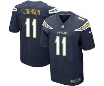 Men's San Diego Chargers #11 Stevie Johnson Navy Blue Team Color NFL Nike Elite Jersey