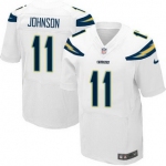 Men's San Diego Chargers #11 Stevie Johnson White Road NFL Nike Elite Jersey