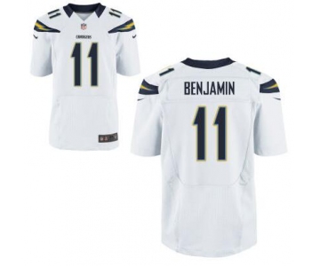 Men's San Diego Chargers #11 Travis Benjamin White Road NFL Nike Elite Jersey