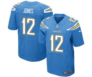 Men's San Diego Chargers #12 Jacoby Jones Light Blue Alternate NFL Nike Elite Jersey