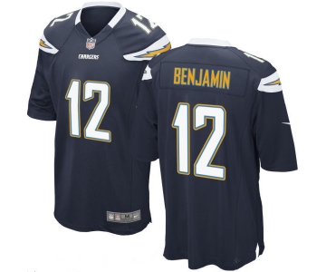 Men's San Diego Chargers #12 Travis Benjamin Navy Blue Team Color Stitched NFL Nike Elite Jersey