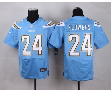 Men's San Diego Chargers #24 Brandon Flowers 2013 Nike Light Blue Elite Jersey